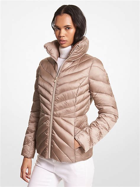 michael kors puffer jacket etikette|Michael Kors packable puffer jacket.